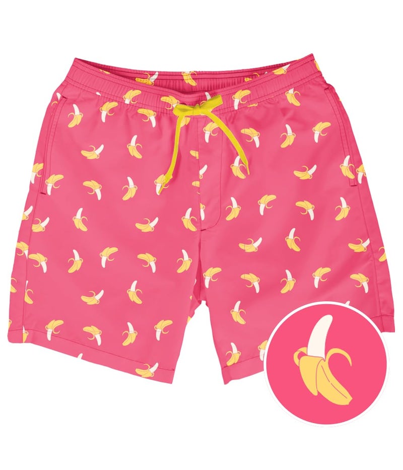 Tipsy Elves شورت سباحة كلاسيكي بطول 7 إنش للرجال من تيبسي إلفز باللون الوردي بحجم كبير - Image 4